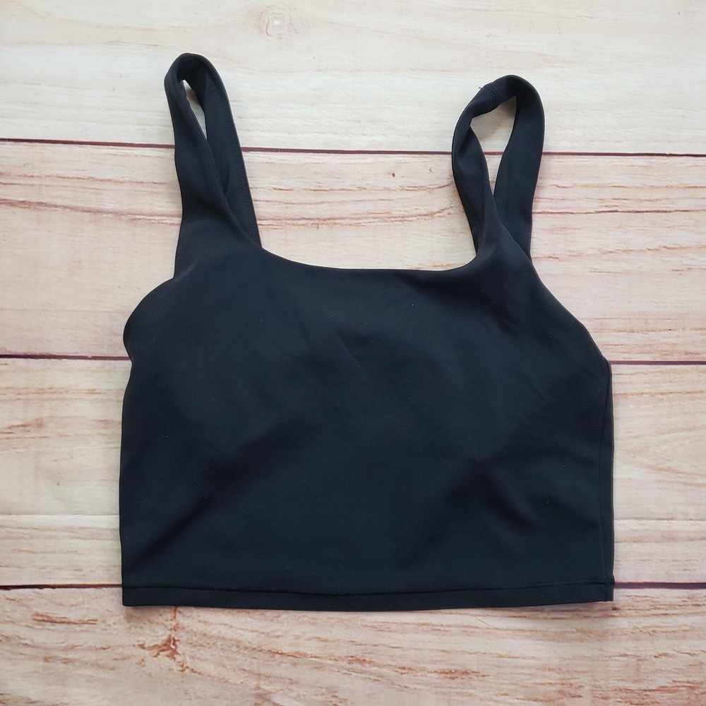 All In Motion Sports Bra Womens S Black Lined Stretch Moisture Wicking